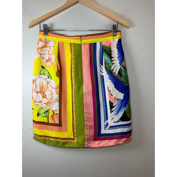 Farm Rio NWT Double Scarfs Pastel Mini Skirt Women’s Size Small Eco Viscose - Picture 7 of 11